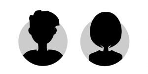 Man and woman face silhouette or icon, avatar profile, anonymous.Vector illustration, Man and woman face silhouette or icon, avatar profile, anonymous.Vector illustration